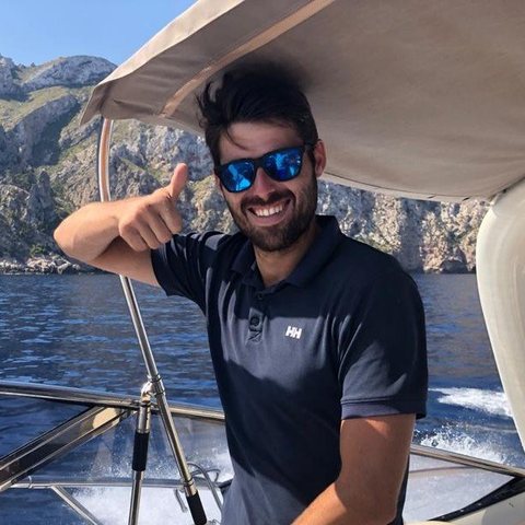 Toni, founder of Mallorca Yacht Delivery, on board off the coast of Mallorca
